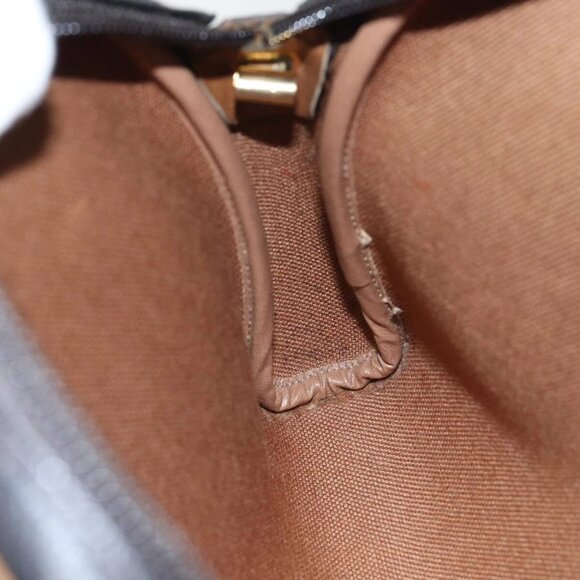 Christian Dior Honeycomb Canvas Shoulder Bag PVC Leather Black Auth 90814 - Picture 12 of 16